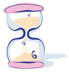 Hourglass, sandglass, sand timer, sand clock isolated icon vector illustration