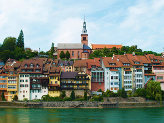 Obraz premium The city Laufenburg am Rhein, Germany.