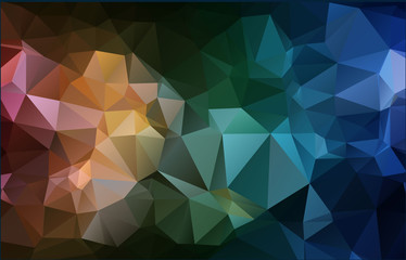 Colorful Raster 3D Geometric Abstract Polygonal Triangle Background