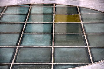 Fototapeta premium Glasfußboden auf der Terrasse des Vittorio Emanuele