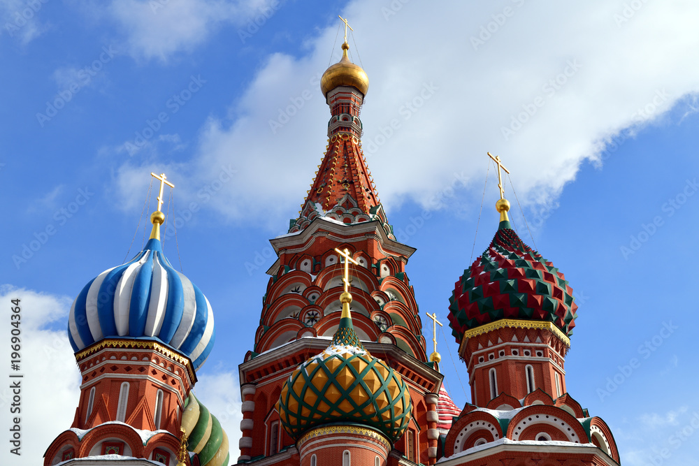 Poster Saint Basil Cathedral on Red Square in Moscow, Russia