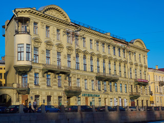 Fototapeta na wymiar Antique salon building in Saint Petersburg, Russia