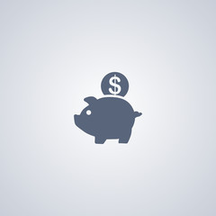 vector piggy money bank icon
