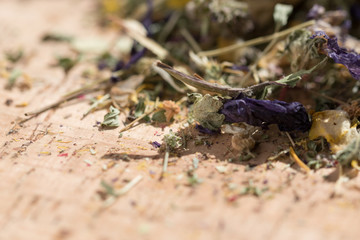 Dried medical herb tea