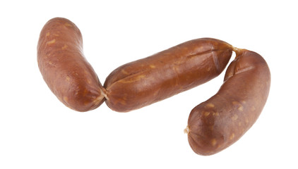 sausages isolated on white background
