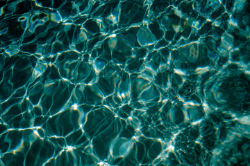 Clean water in the pool, sea or ocean.