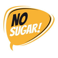 no sugar retro speech balloon