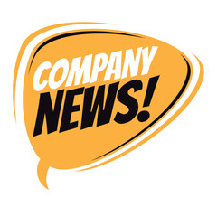 company news retro speech balloon