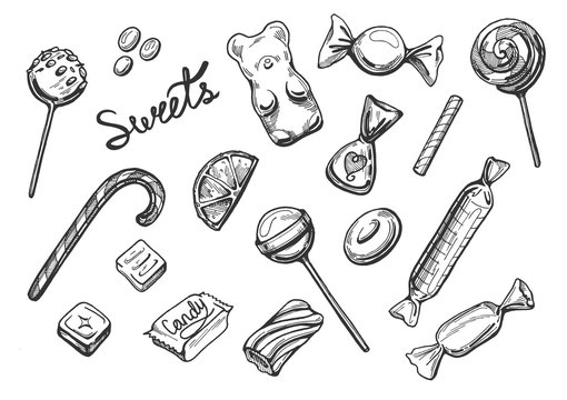 sweets candies set