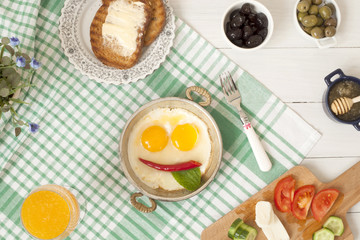 healthy breakfast table 