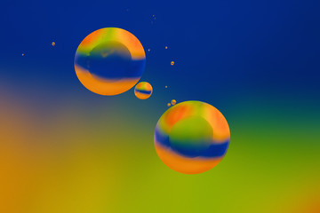 Water drops abstract vivid colors background