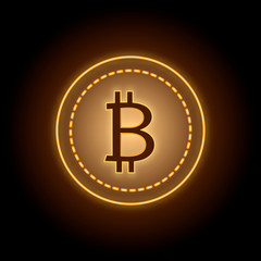 bitcoin cryptocurrency sign vector illustration