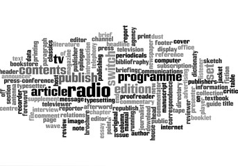 Media topic.  Word cloud