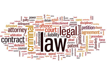 Legal English.  Word cloud