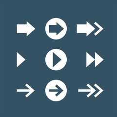 Arrows flat vector icons set	