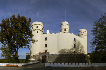 Fototapeta na wymiar View on czech romantic Castle Orlik nad Vltavou in the Czech Republic. Romantic,royal Schwarzenberg. 