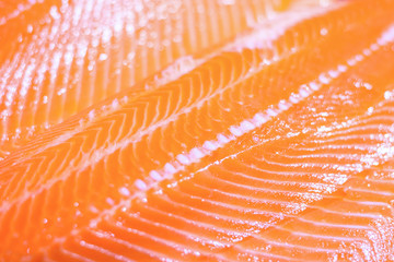 close up of raw fillet meat salmon fish , texture and background