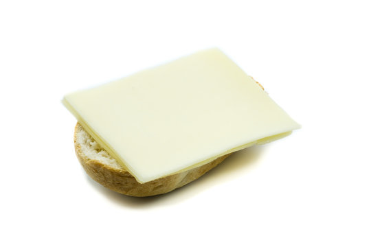 Käsebrötchen Käse brötchen isoliert freigestellt auf weißen Hintergrund, Freisteller 