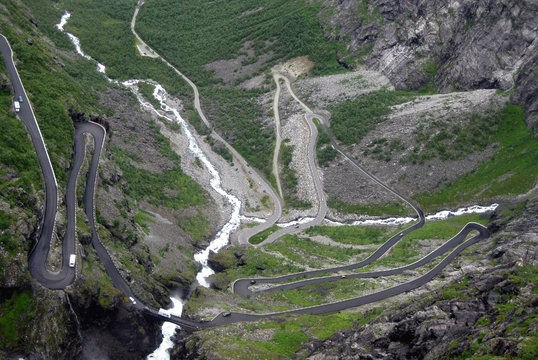 Norwegia  - Trollstigen, czyli słynna Droga Trolli