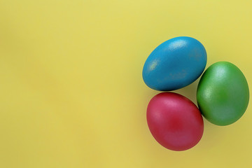 Painted in colorful paint Easter eggs