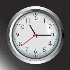 Vector Clock Icon. Timer on transparent background.Vector illustration