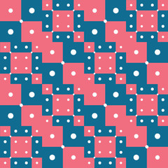 Squares and Circles Motif Geometric Seamless Pattern