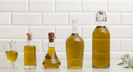 olive oil with salad