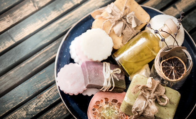 still life of spa with soap