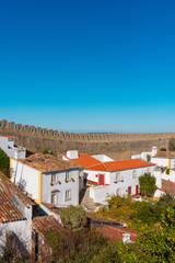 Walls of the city of Obidos, Portugal.