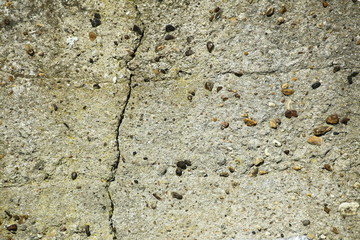 Macro of concrete texture with a crack