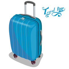 Travel Concept. Trip around the world. Travel bag with travel lettering.World attractions.