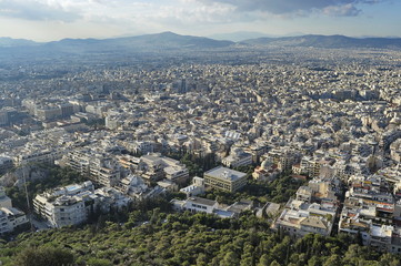 Aerial View of Athens, Greece