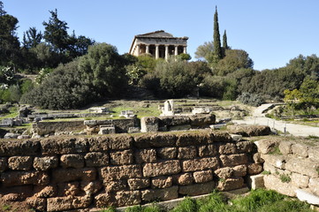 Temple of Hephaestus in Ancient Agora of Athens, Greece