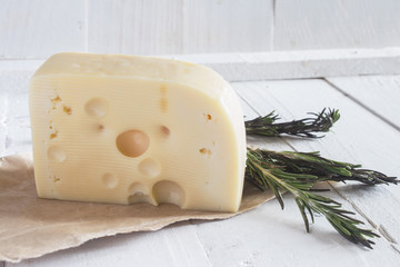 one piece of hard sour milk cheese