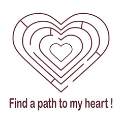 Labyrinth to the heart. Valentine's Day
