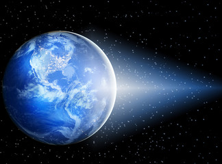 Earth from Space. Best Internet Concept of global business from concepts series. Elements of this image furnished by NASA. 3D illustration