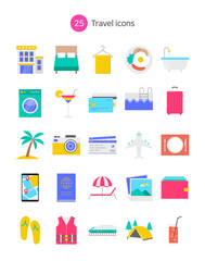 Travel icons set