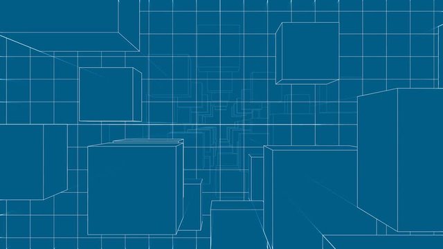 cube  background loop render 