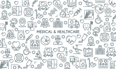 thin line design medical banner