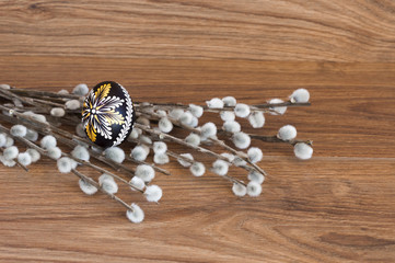 Palma- bazie wierzbowe  i jajko wielkanocne  © Bea