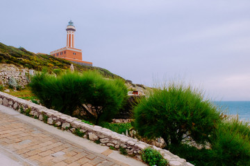 The Punta Carena lighthouse, Capri. - 196926960