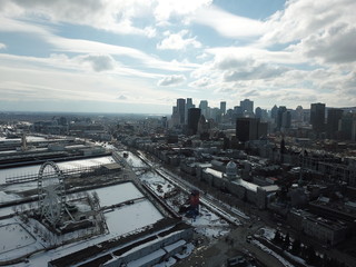 Naklejka na ściany i meble Montreal Aerial City