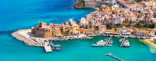 Fotobehang Castellammare del Golfo - beautiful coastal town in Sicily. Italy © Freesurf