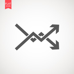 Arrow Icon in trendy flat style isolated on grey background. Arrow symbol for your web site design, logo, app, UI. Vector illustration, EPS10 .