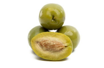 green olives isolated