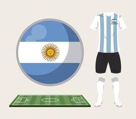 Football argentina sport wear vector illustration graphic design