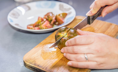 healthy dinner preparation