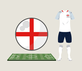Fototapeta premium Football england sport wear vector illustration graphic design