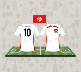 Football tunisia sport wear tshirt vector illustration graphic design