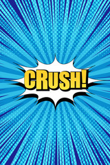 Comic page vertical blue poster